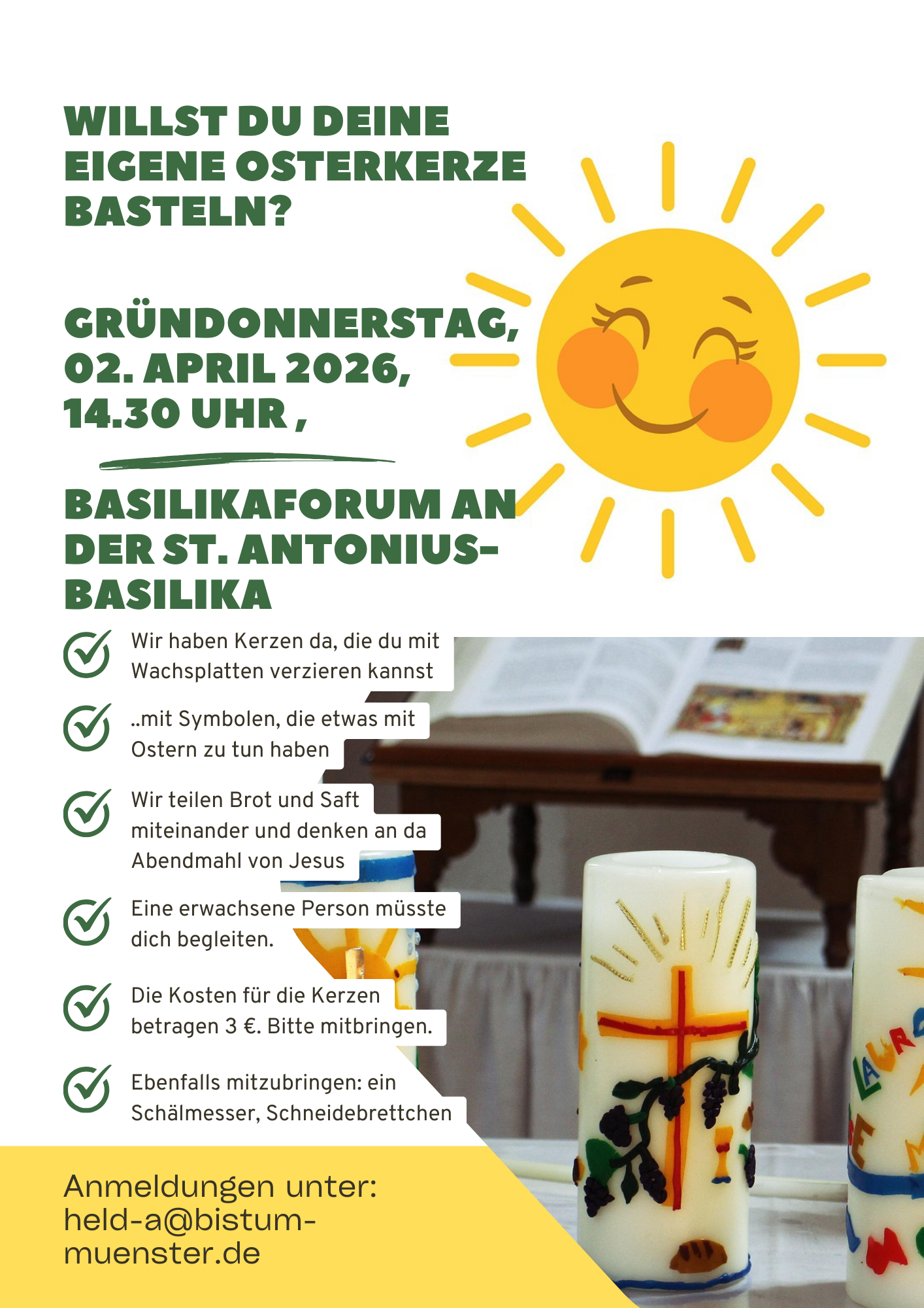 Gründonnerstag Osterkerzen 2026