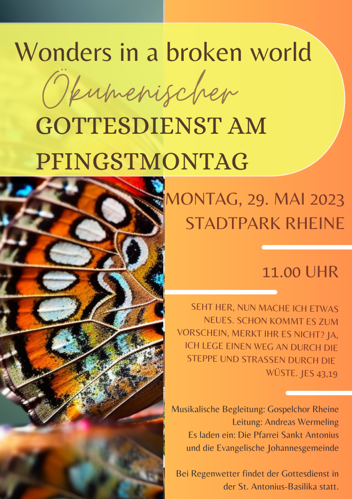 Plakat mit Schmetterling klein